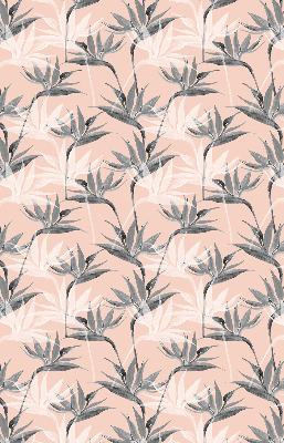 Estor decorativo con flores grises