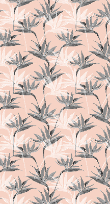 Estor decorativo con flores grises