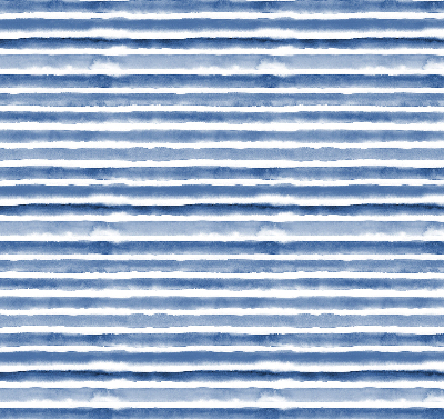 Estor enrollable de tela con rayas azules pintadas