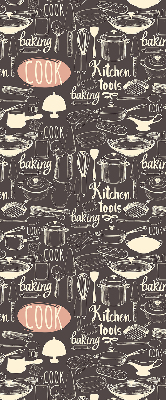 Estor decorativo para utensilios de cocina