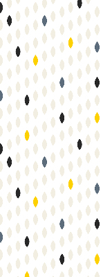 Estor decorativo con diseño de granos de colores