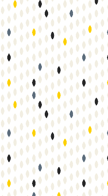 Estor decorativo con diseño de granos de colores