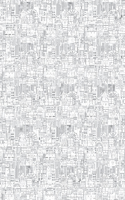 Estor opaco boceto de la ciudad