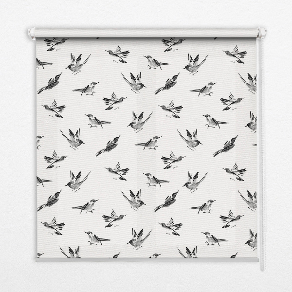 Estor decorativo con pájaros