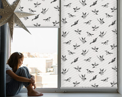 Estor decorativo con pájaros