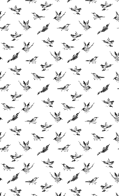 Estor decorativo con pájaros