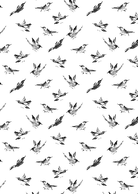 Estor decorativo con pájaros