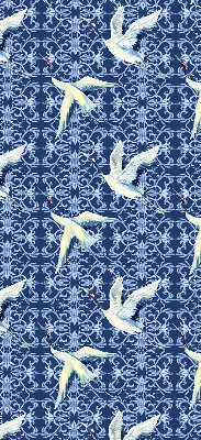Estor decorativo con diseño de garzas