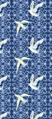 Estor decorativo con diseño de garzas