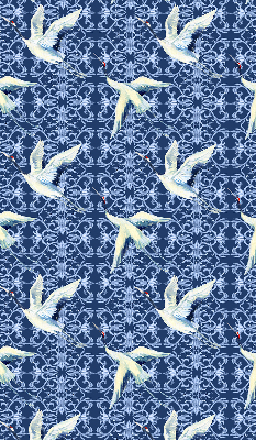 Estor decorativo con diseño de garzas