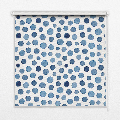 Estor decorativo con puntos azules