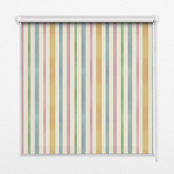 Estor decorativo con rayas verticales de colores