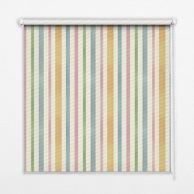 Estor decorativo con rayas verticales de colores