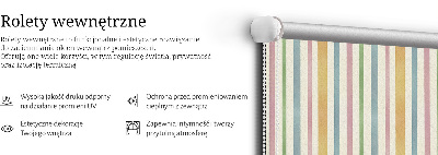 Estor decorativo con rayas verticales de colores
