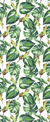 Estor opaco con diseño de plantas tropicales