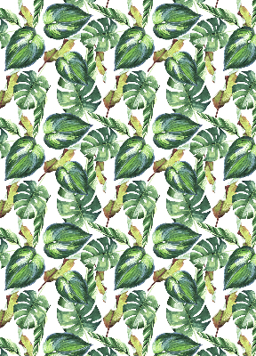 Estor opaco con diseño de plantas tropicales