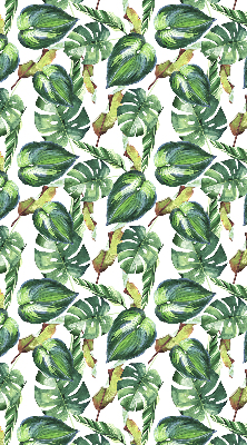 Estor opaco con diseño de plantas tropicales