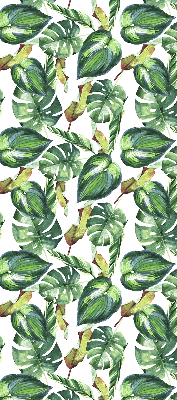 Estor opaco con diseño de plantas tropicales