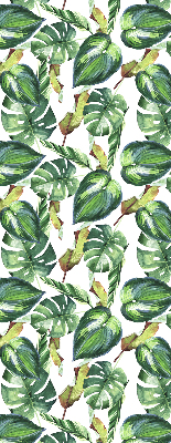Estor opaco con diseño de plantas tropicales