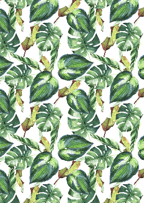 Estor opaco con diseño de plantas tropicales