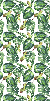 Estor opaco con diseño de plantas tropicales
