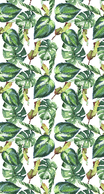 Estor opaco con diseño de plantas tropicales