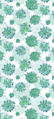 Estor decorativo con flores verdes