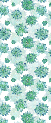 Estor decorativo con flores verdes