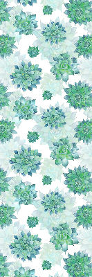 Estor decorativo con flores verdes
