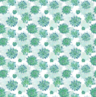 Estor decorativo con flores verdes