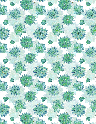 Estor decorativo con flores verdes