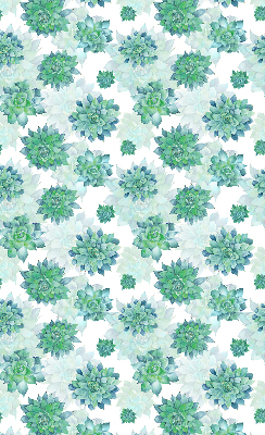 Estor decorativo con flores verdes