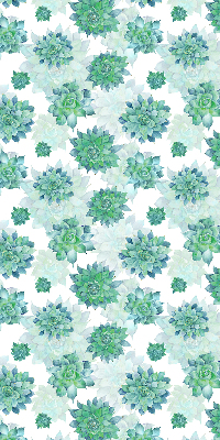 Estor decorativo con flores verdes