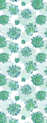 Estor decorativo con flores verdes