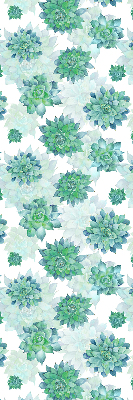 Estor decorativo con flores verdes