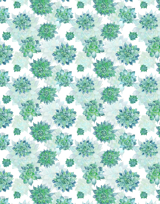 Estor decorativo con flores verdes