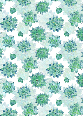 Estor decorativo con flores verdes