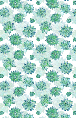Estor decorativo con flores verdes