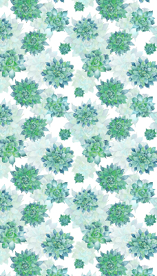Estor decorativo con flores verdes