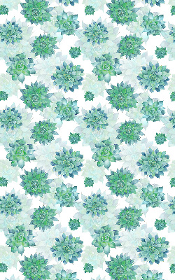 Estor decorativo con flores verdes