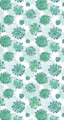 Estor decorativo con flores verdes