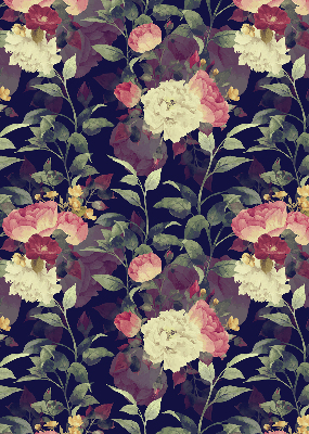 Estor opaco de flores