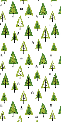 Estor enrollable de tela con diseño Bosque dibujado