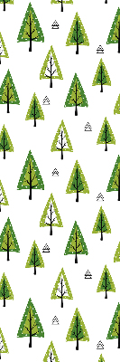 Estor enrollable de tela con diseño Bosque dibujado
