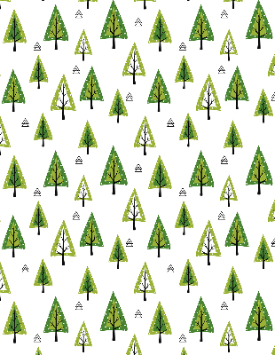 Estor enrollable de tela con diseño Bosque dibujado