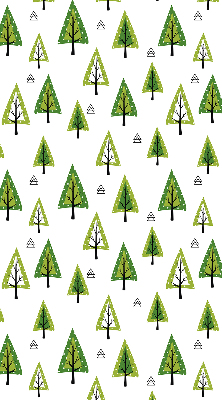 Estor enrollable de tela con diseño Bosque dibujado