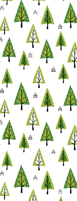 Estor enrollable de tela con diseño Bosque dibujado