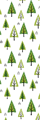 Estor enrollable de tela con diseño Bosque dibujado