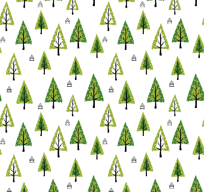 Estor enrollable de tela con diseño Bosque dibujado
