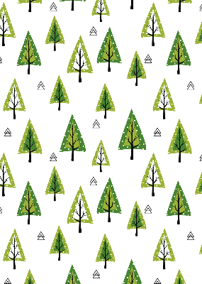 Estor enrollable de tela con diseño Bosque dibujado